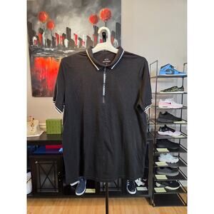 Armani Exchange Zip Up Polo Shirt